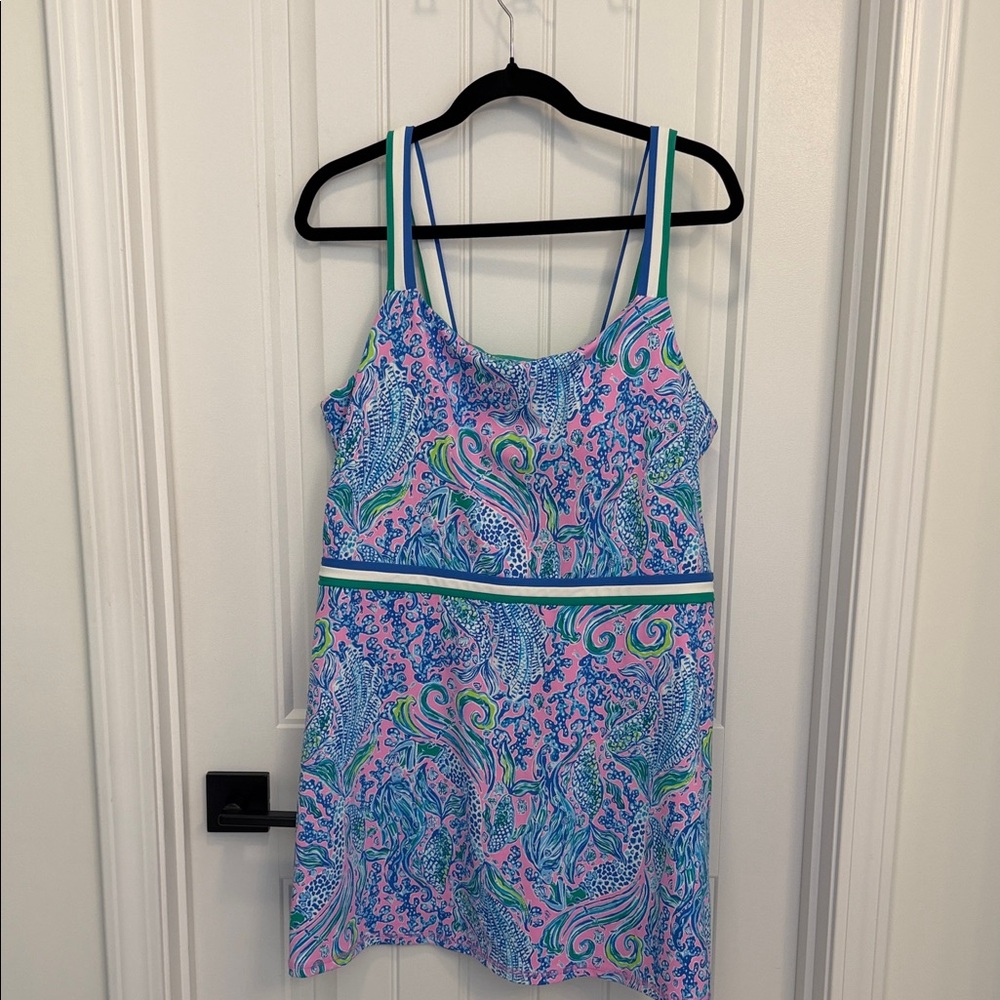 Colorful Paisley Print Luxletic Dress with Detached Shorts